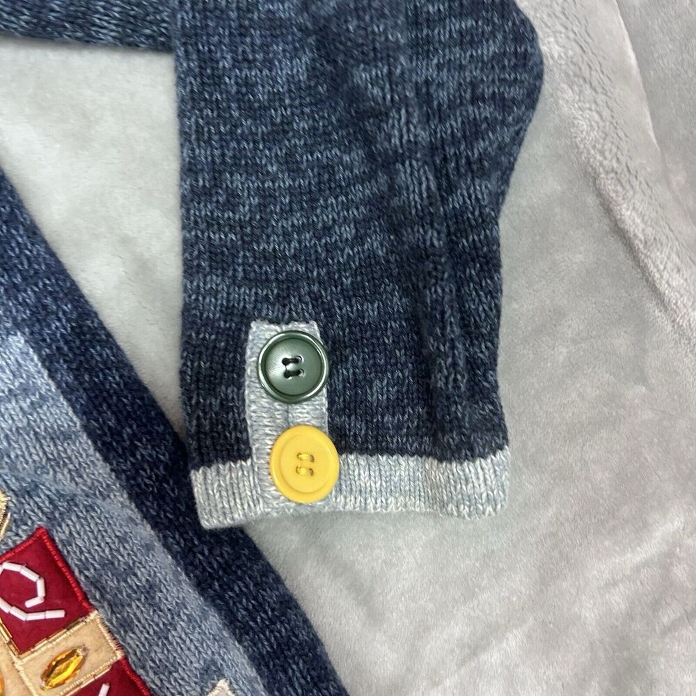 Vtg Tiara International Christmas Sweater Women Button Cardigan holiday party - Picture 9 of 13